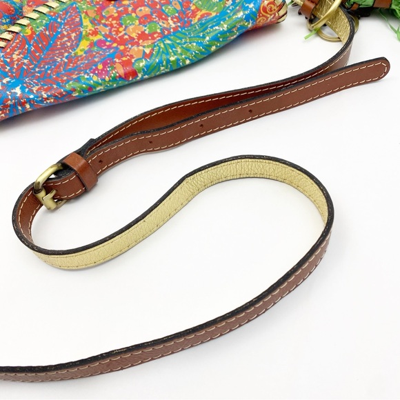 Patricia Nash Beaumont Leather Crossbody Bag Tropicana Summer Festival Tropical - Picture 12 of 16